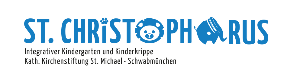 Logo St. Christophorus des integrativen Kindergartens und der Kinderkrippe der kath. Kirchengemeinschaft St. Michael aus Schwabmünchen bei Augsburg